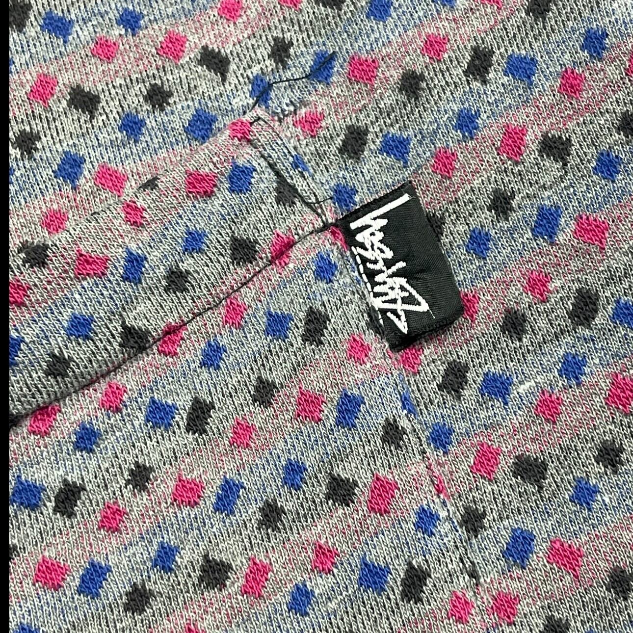 80's old stussy Jacquard Tee 黒タグ 総柄 | curb 80's old stussy Jacquard Tee 黒タグ 総柄 | curb