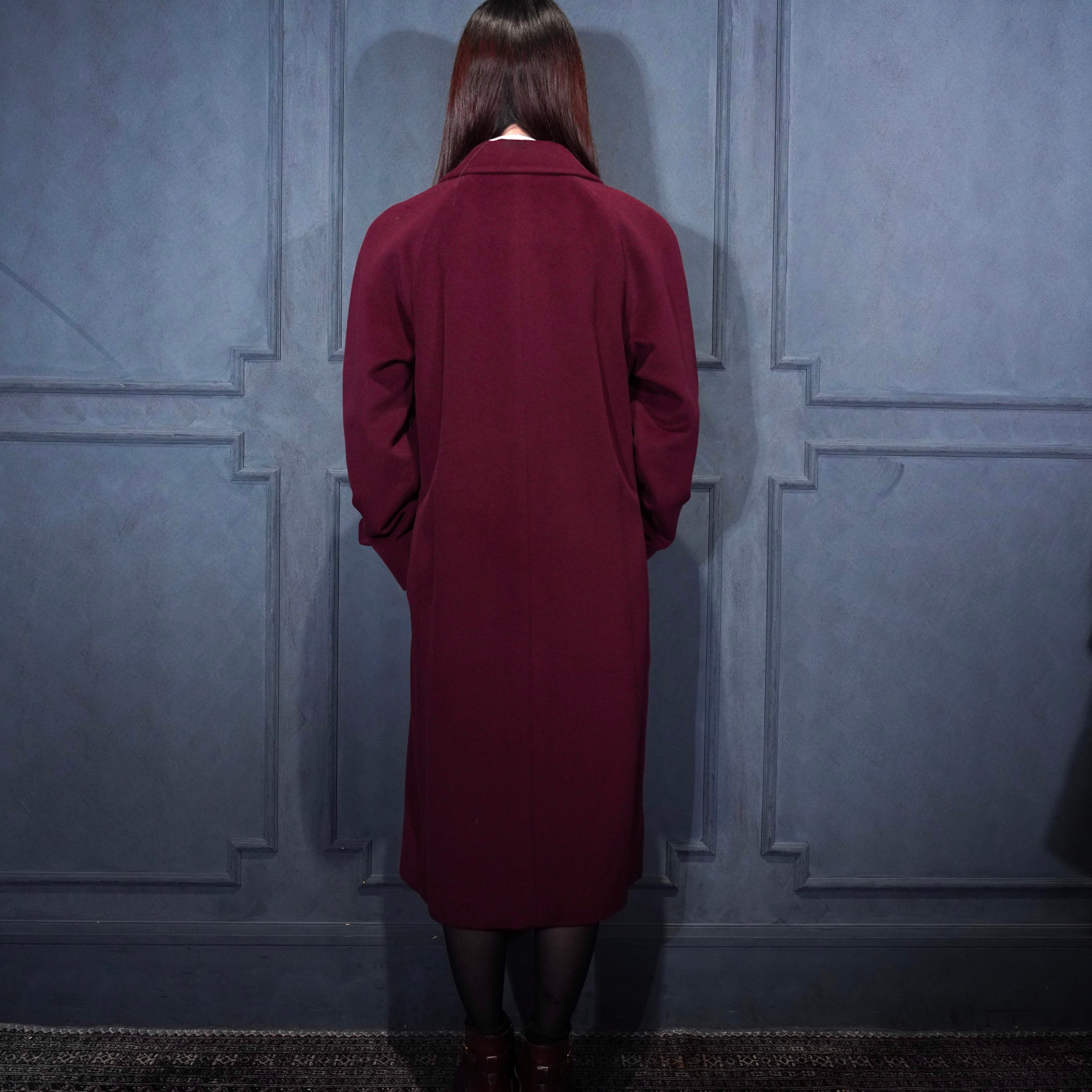 BURBERRY LONDON ANGORA BREND WOOL BALMACAAN COAT/バーバリー