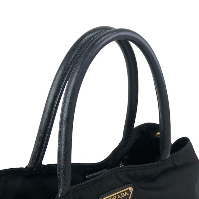 PRADA プラダ ショルダーバッグ ブラック トライアングルロゴ ナイロン 2WAY トートバッグ vintage ヴィンテージ オールド 2krwdw