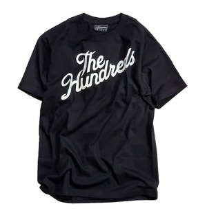 THE HUNDREDS / FOREVER SLANT LOGO T-SHIRT / BLK / WHT