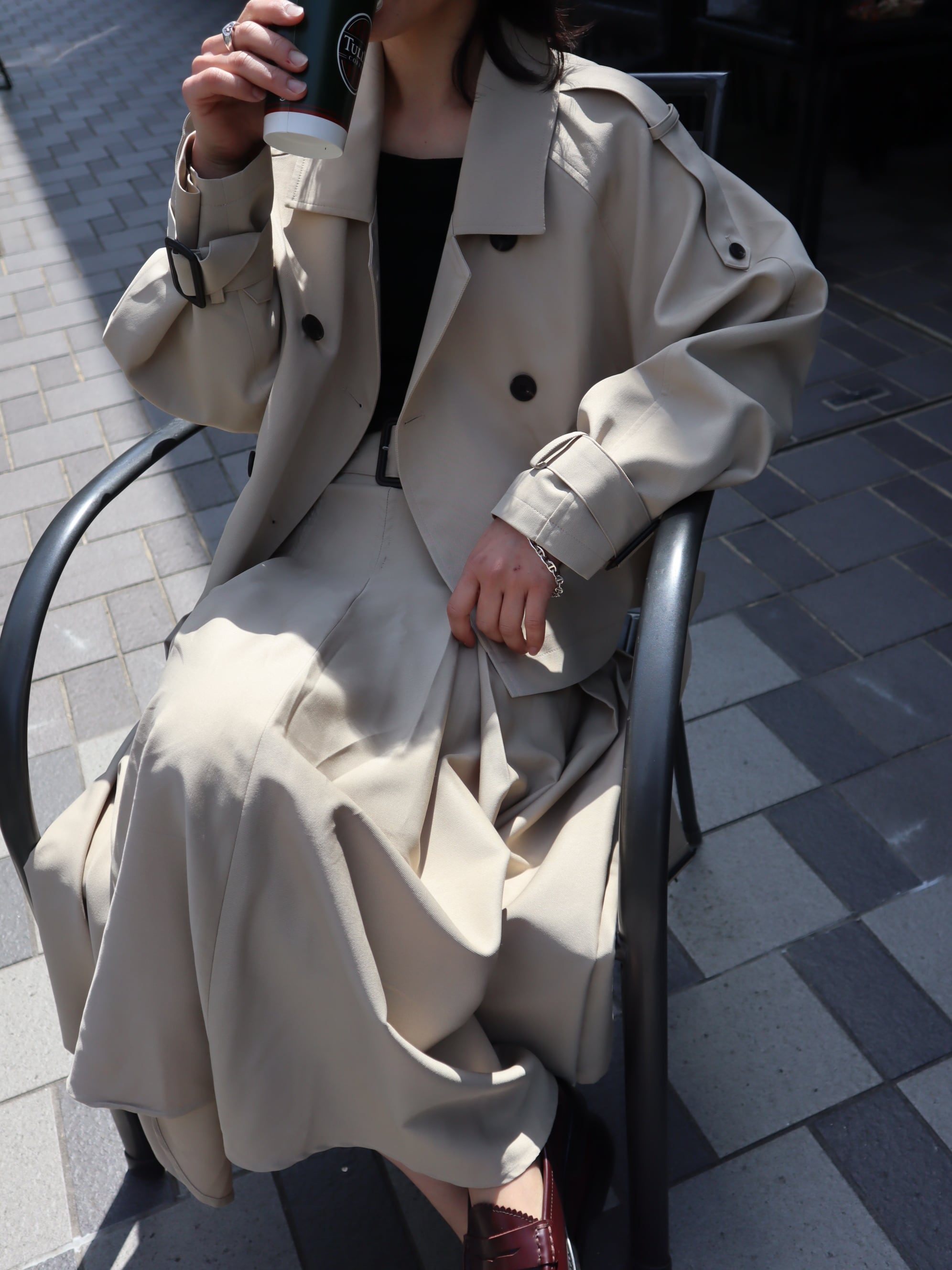 trench skirt | HAILEE
