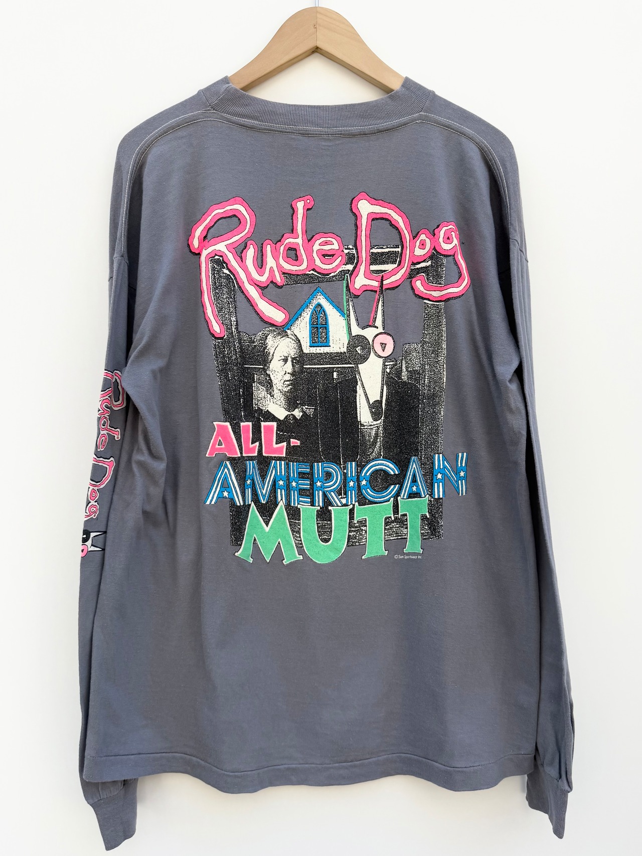 80〜90s Sun Sportswear "Rude Dog" L/S Tee Size L