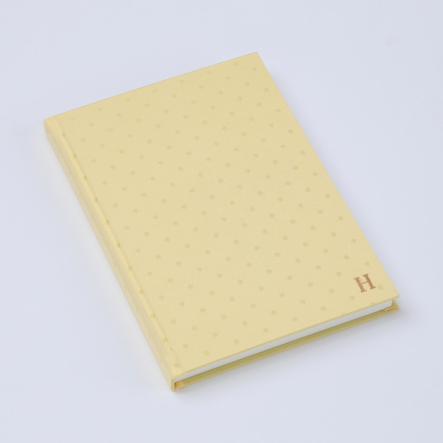 【HONcept】テキスタイルノート Charm Dot（水玉） - Lemon 41（レモン）ノート