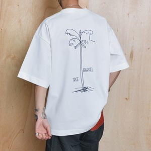 ウルトラヘビーオンスヤシの木柄両面刺Tシャツ