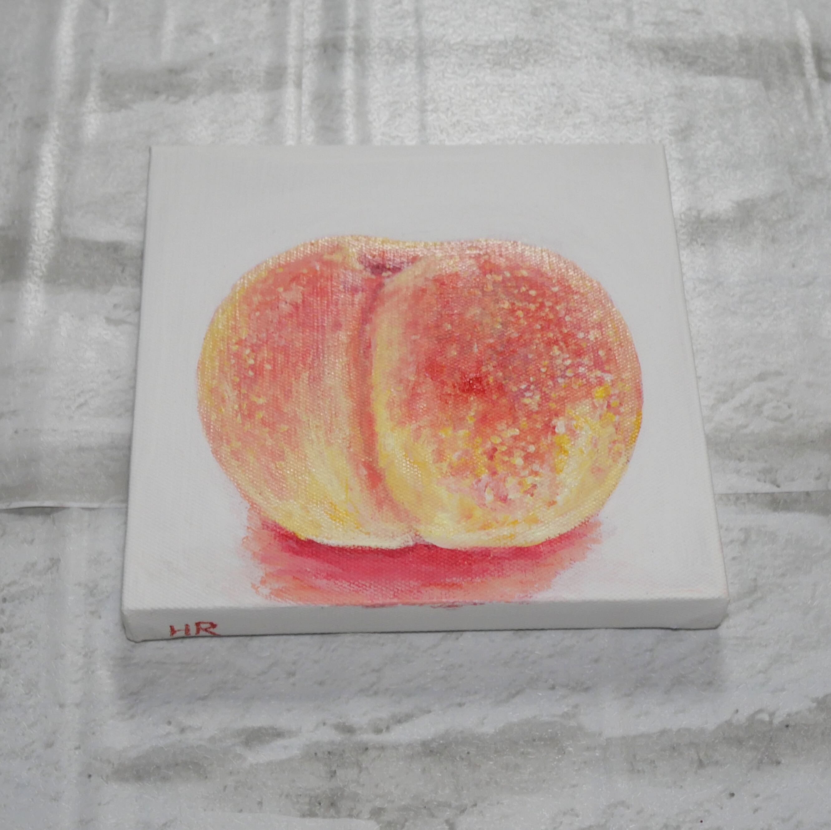 油絵 絵画 アートパネル【桃】 | HIROSHI1990 油絵 絵画 アートパネル【桃】 | HIROSHI1990