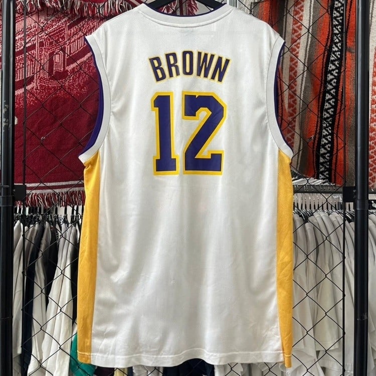 【90s 】リーボック ロサンゼルスレイカーズ NBA 刺繍 ゲームシャツ