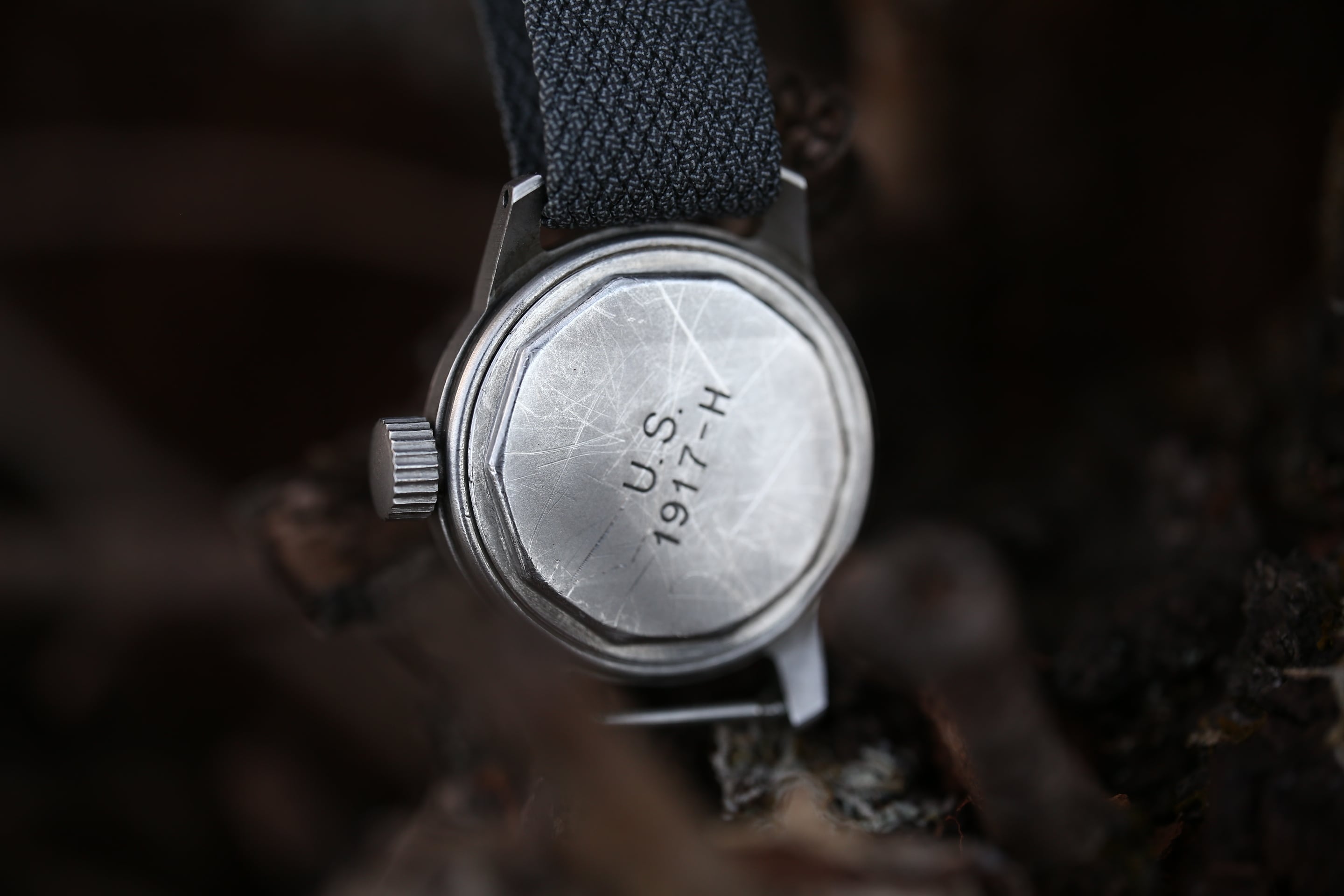 BULOVA】ブローバ 1950's TYPE U.S. 1917-H ブルースチール ミリタリー