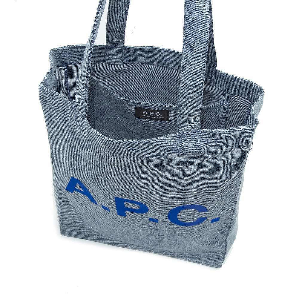 アー・ペー・セー/A.P.C- LOU TOTE/ブリーチデニム加工風コットン素材