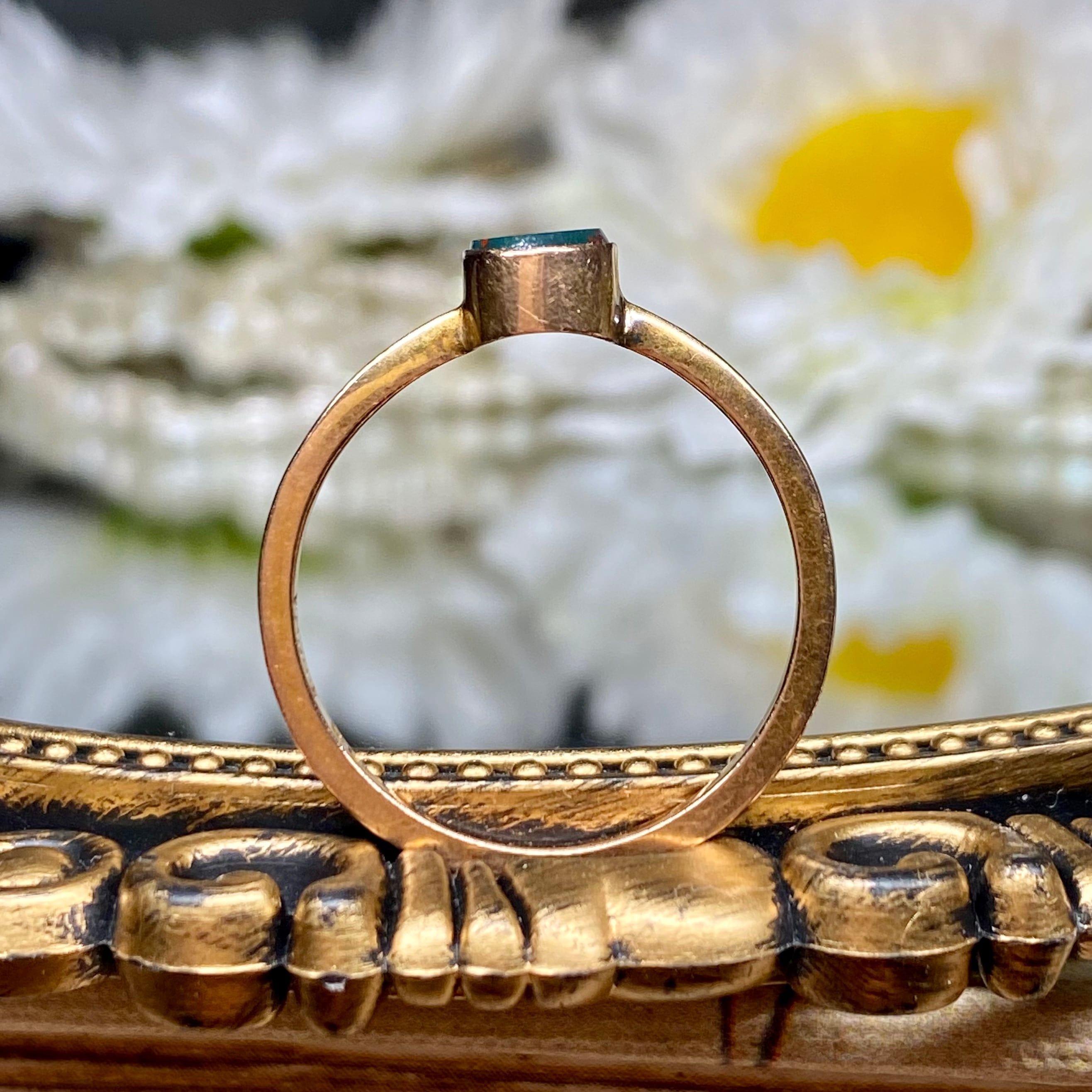 イギリス ヴィンテージリング 9ct 指輪 ブラッドストーン