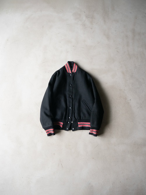 "HOLLOWAY" '80s vintage Wool stadium jumper