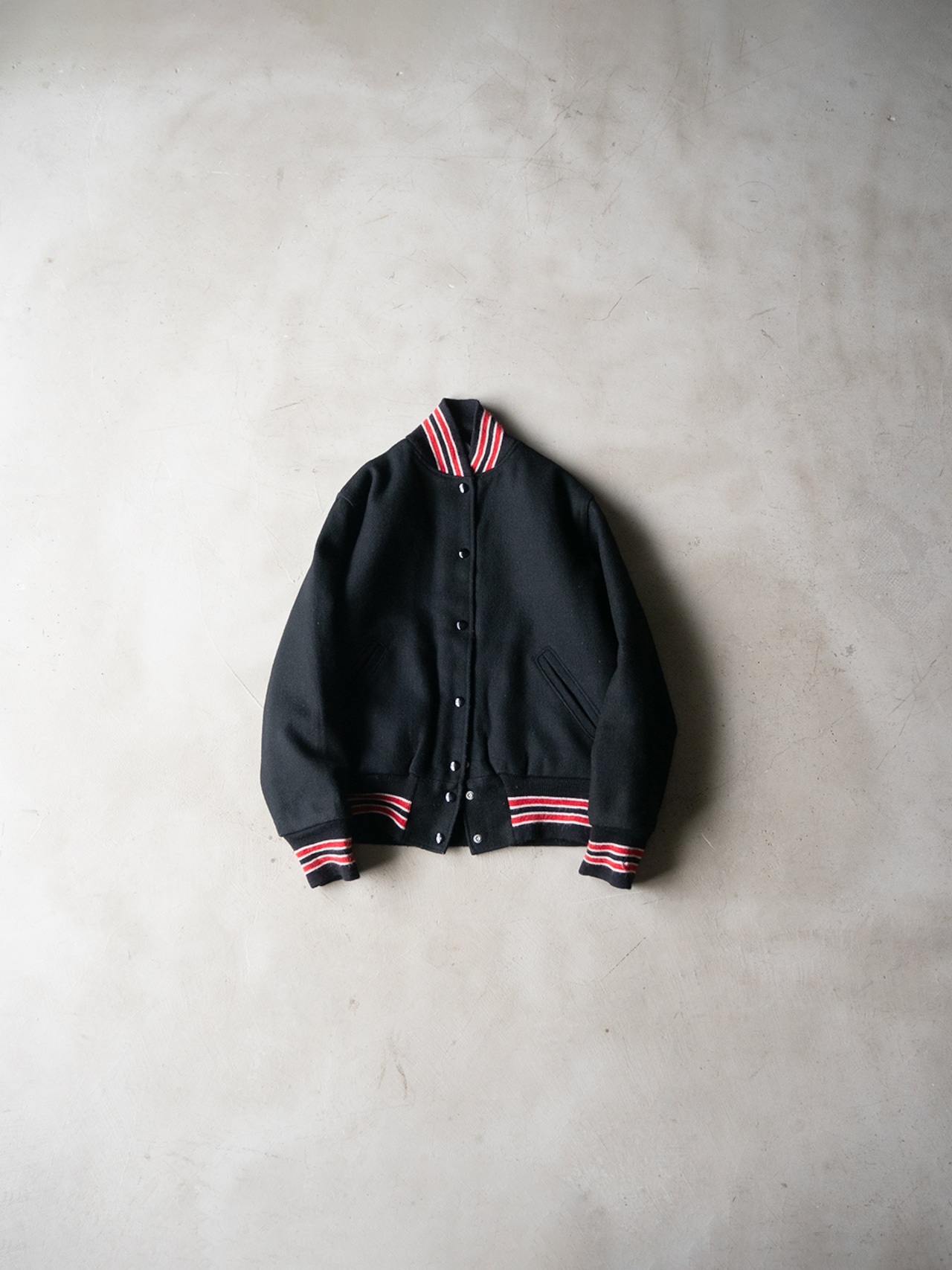 "HOLLOWAY" '80s vintage Wool stadium jumper