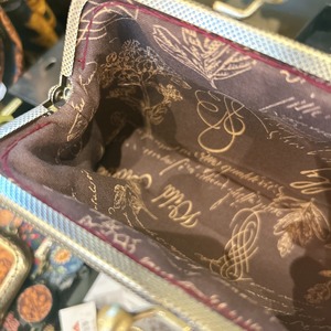 ［William Morris］がま口ポーチ　ウィリアムモリス　エボニー