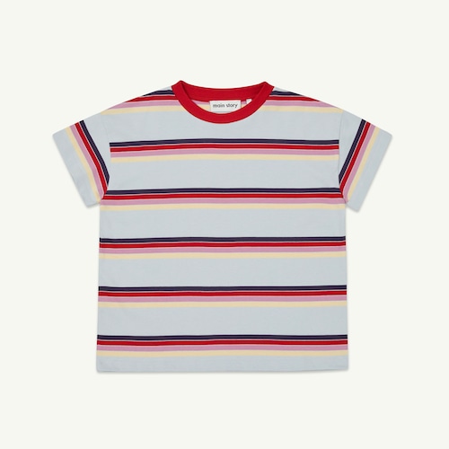 《main story 2026SS》Loose Tee / Pearl Blue Stripe