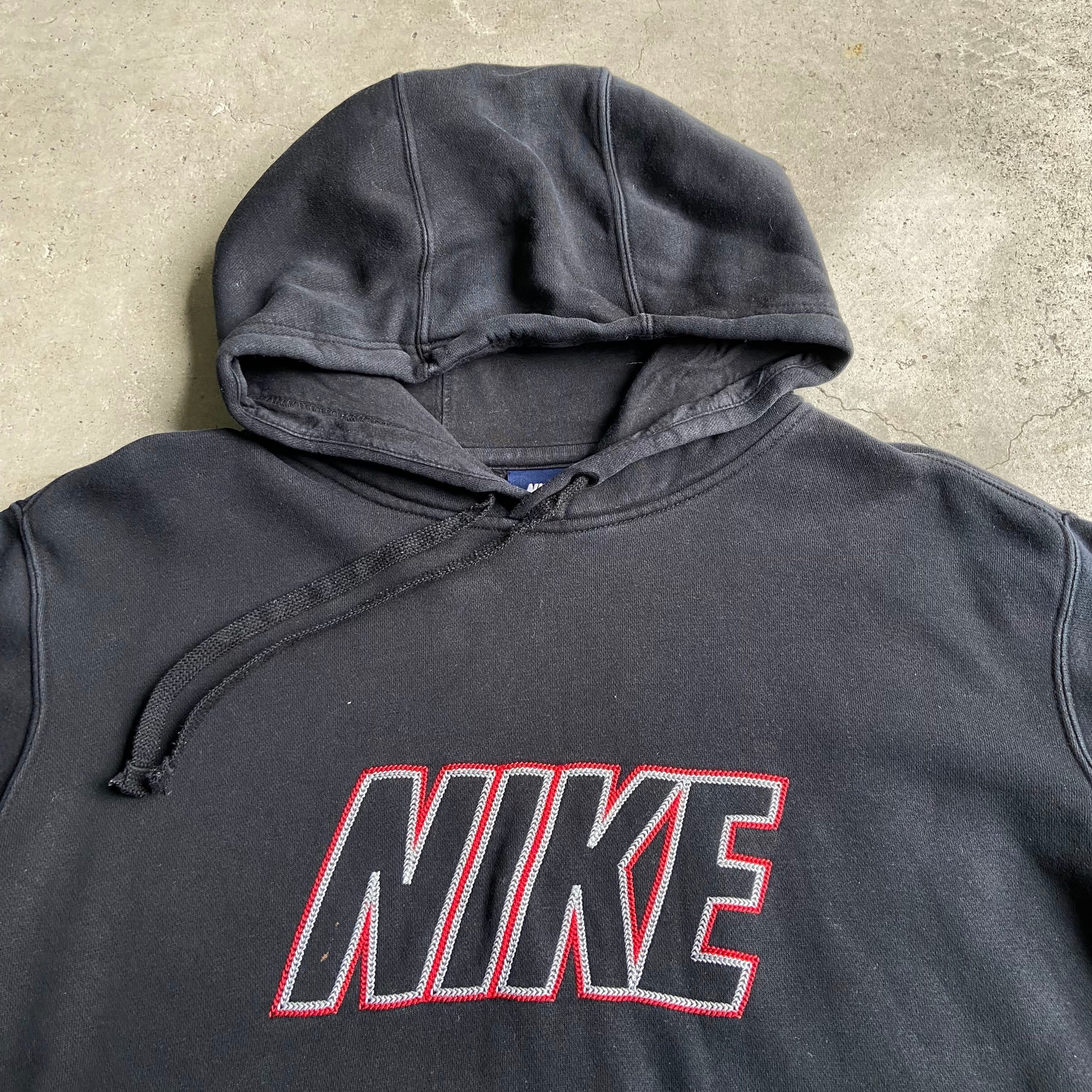 NIKE ナイキ ロゴ刺繍 プルオーバーパーカー メンズL 古着 スウェット