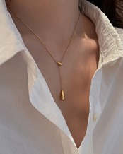 Water drop pendant Necklace　T20076