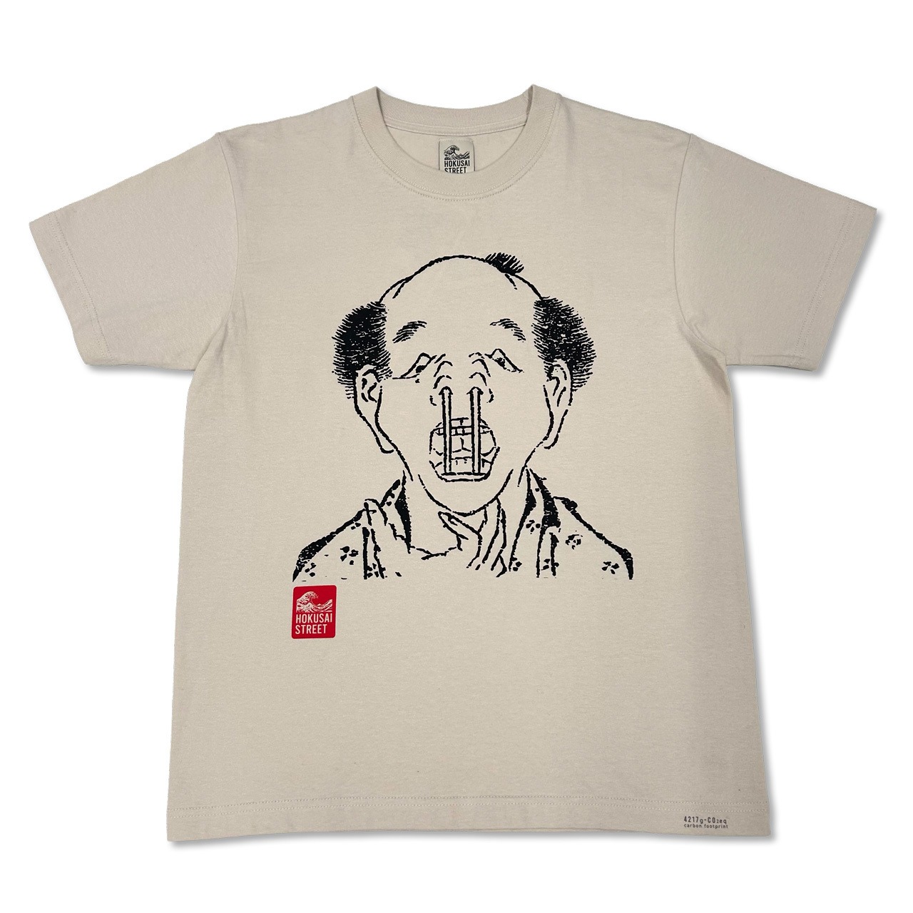 北斎漫画Ｔシャツ　百面相-弐　ハナボウ　703005　葛飾北斎　KATSUSHIKA HOKUSAI　送料無料