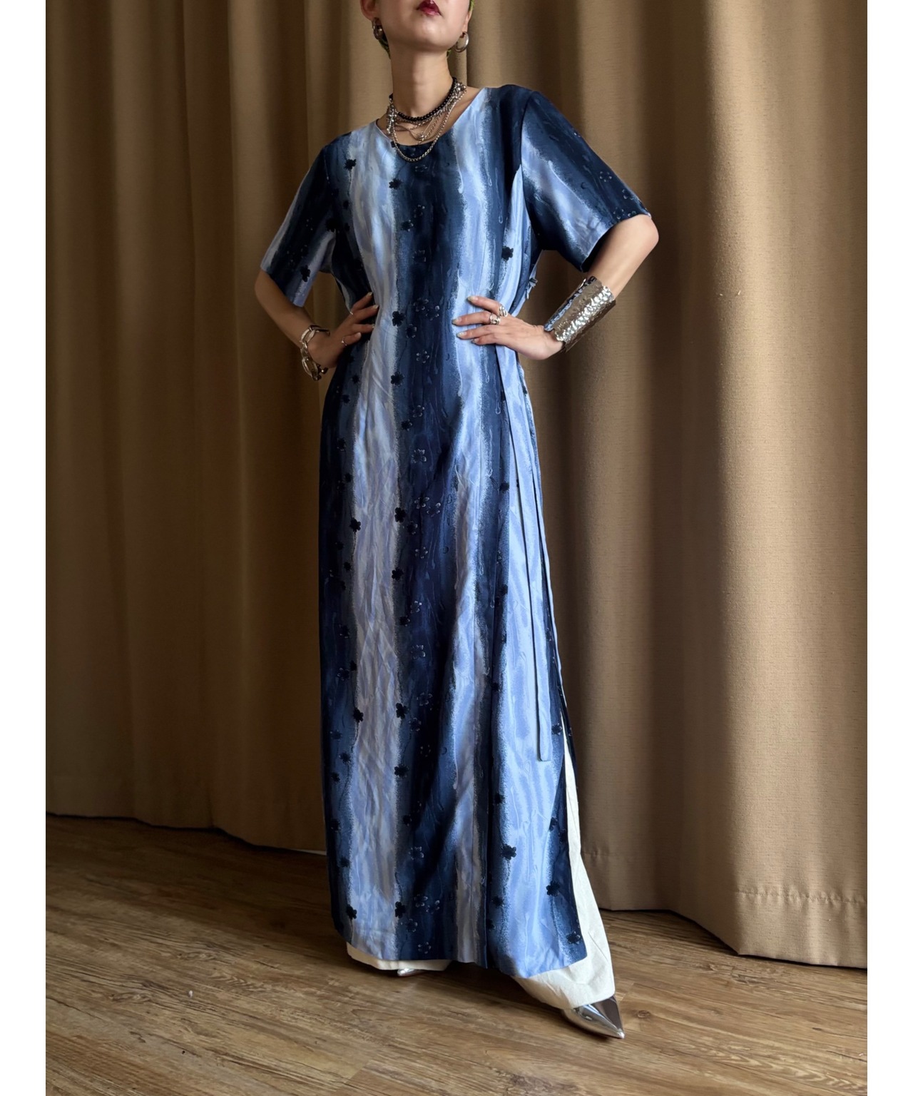 FAIR Line import long dress-4811-7