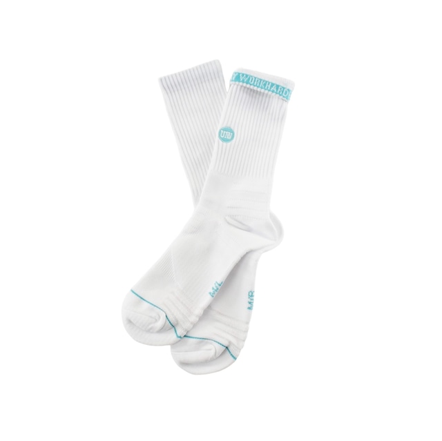 PP SOCKS : White/Tiffany