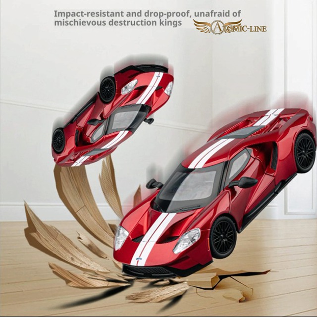 FORD フォードGT エコブースト 1/24 ミニカー 全4色 ライト点灯 エンジンサウンド 合金モデル 模型 ジオラマ