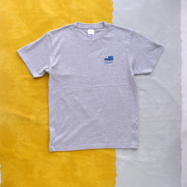 TshirtsComplex｜旅するPUNTO「刺繍Tシャツ／杢グレー」
