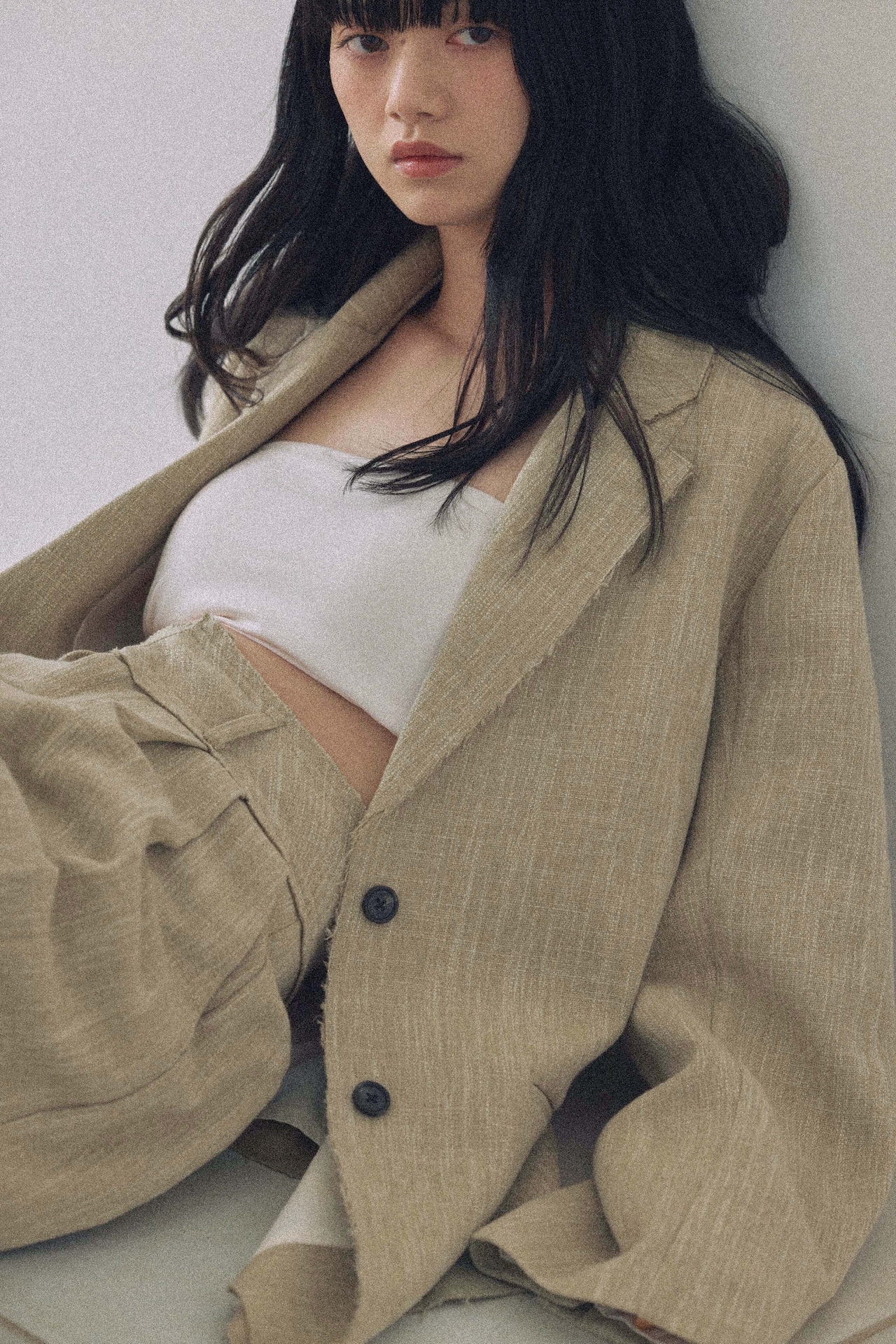 DU260514 Cut Off Design Jacket 【set up可】