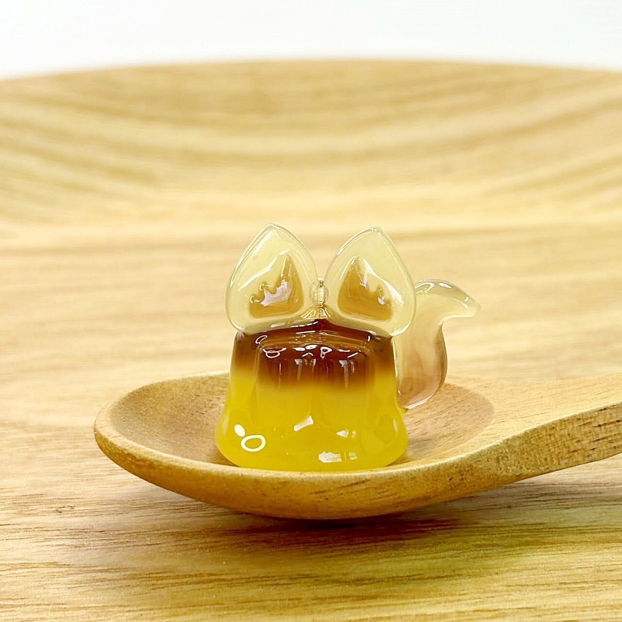 受注製作］ニャンニャンプリン 長毛ver. レジン ネックレス 猫