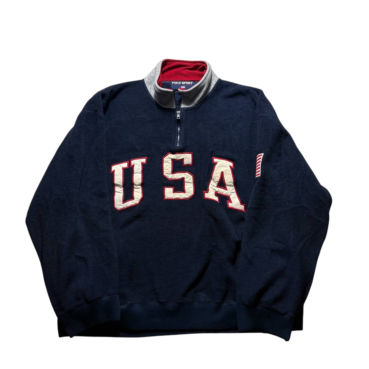 vintage POLO SPORT half zip pullover fleece jacket “USA”