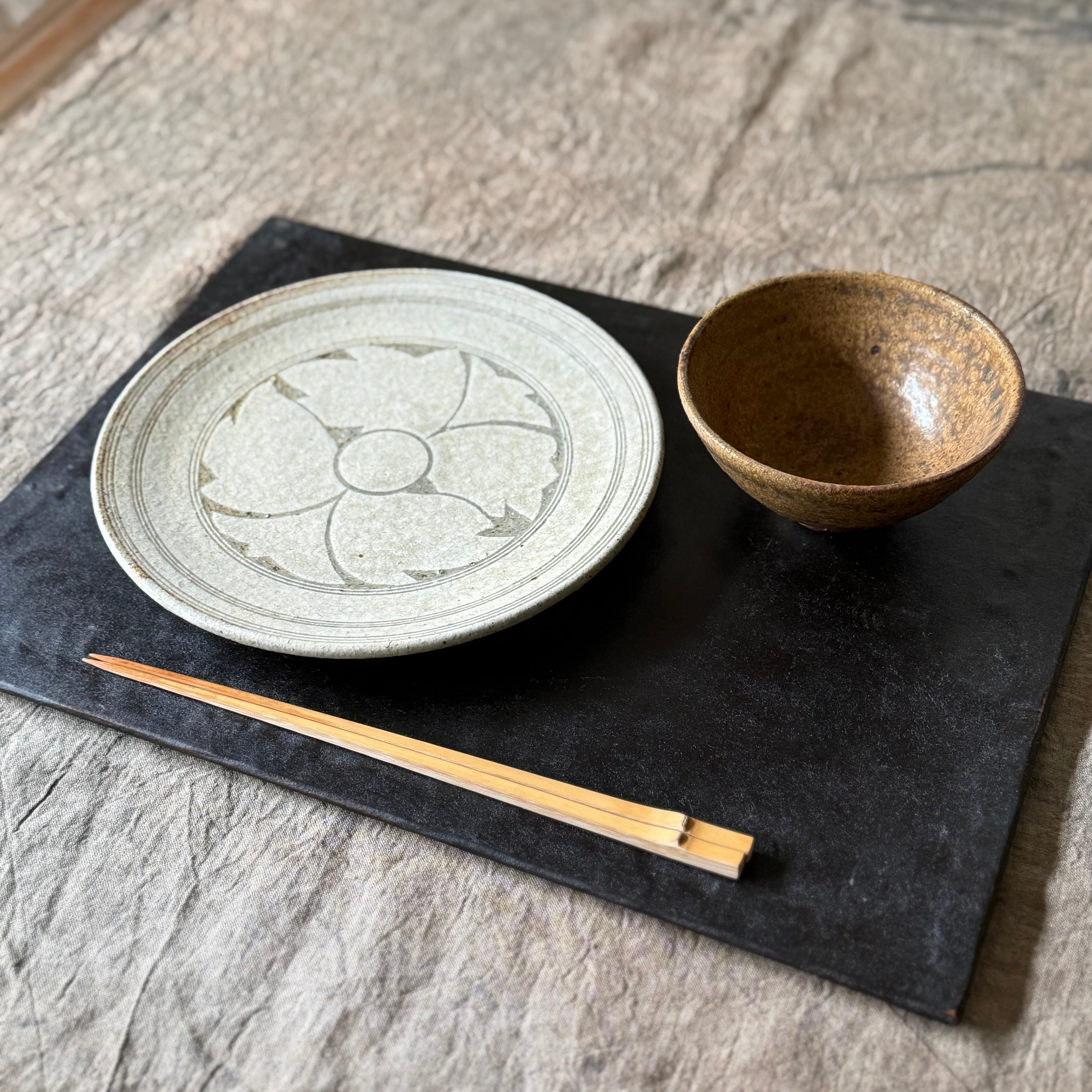 叶谷真一郎 7寸象嵌平皿 象嵌 | gallery 一白