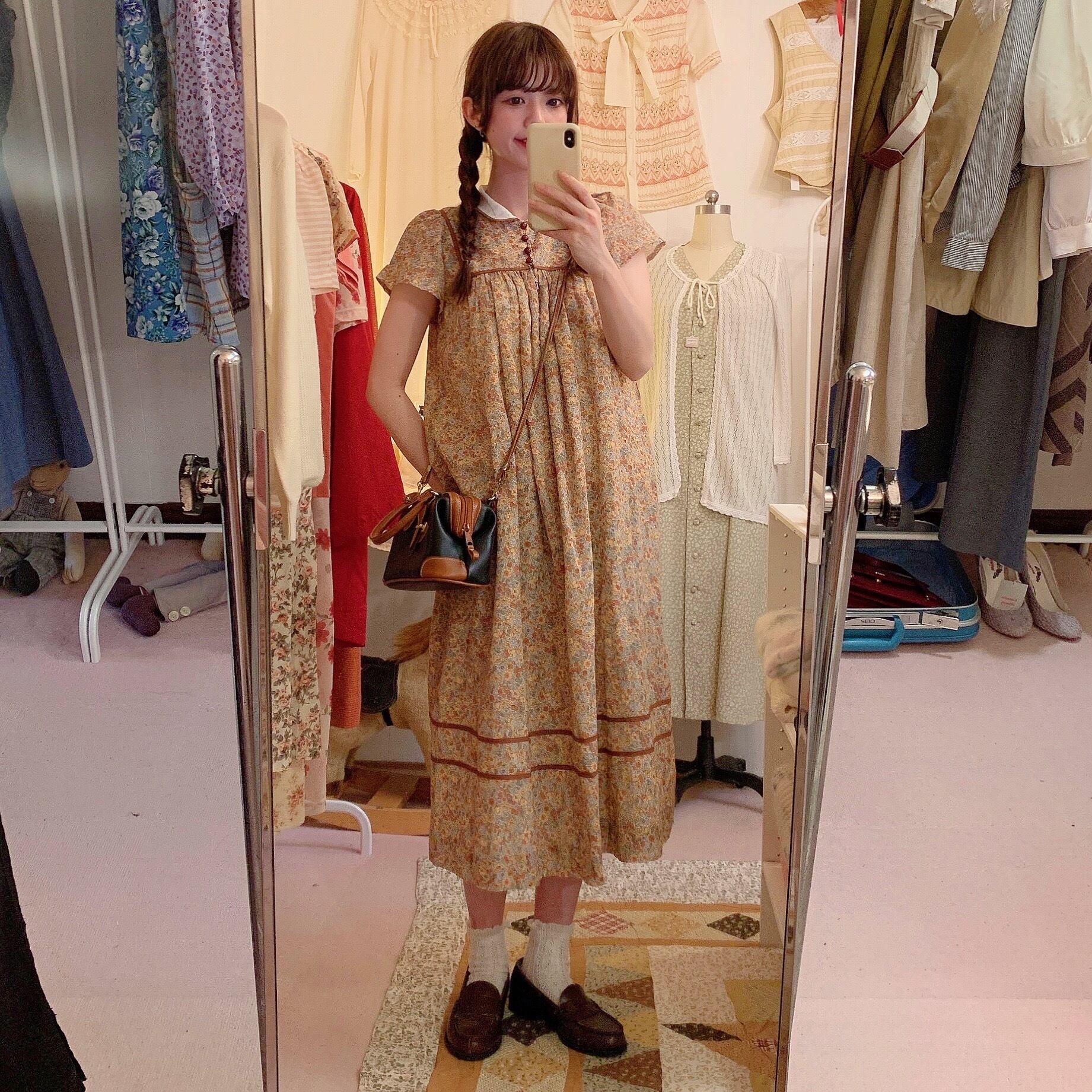 warm flower piping flare one-piece