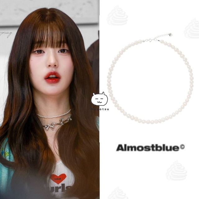 ★IVE ウォニョン 着用！！【Almostblue】[92.5 silver] NATURAL PEARL NECKLACE