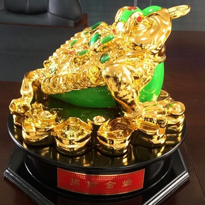 蛙 カエル 金 ゴールド 黄金 置物 オブジェ 高級感 財運 金運 開運