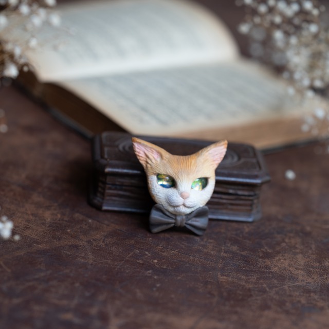 猫のブローチ：ミルクベージュ『作品集セット』