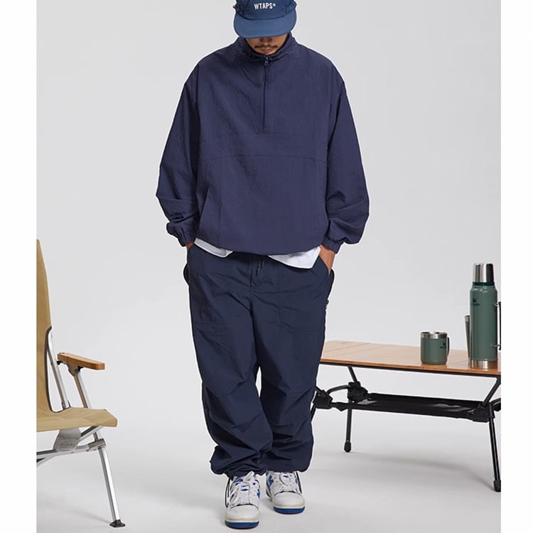 ★PLAIN STAND COLLAR COUPLE WINDBREAKER　　　A0724