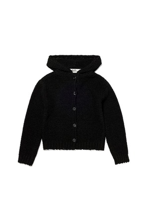 [OPEN YY] HOODED CHUNKY CARDIGAN, BLACK 正規品 韓国ブランド 韓国通販 韓国代行 韓国ファッション オープン ワイワイ 日本 店舗