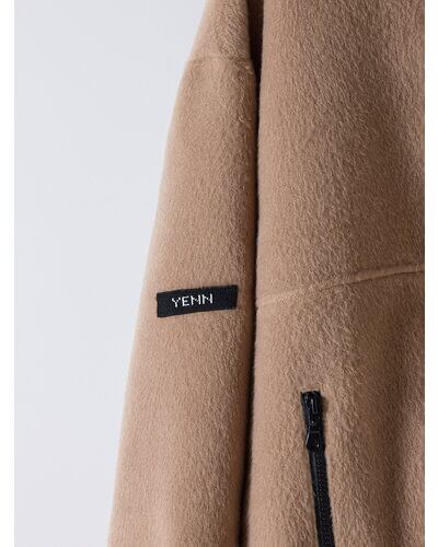【YENN】[Y254-41126] SHAGGY HALF ZIP JK