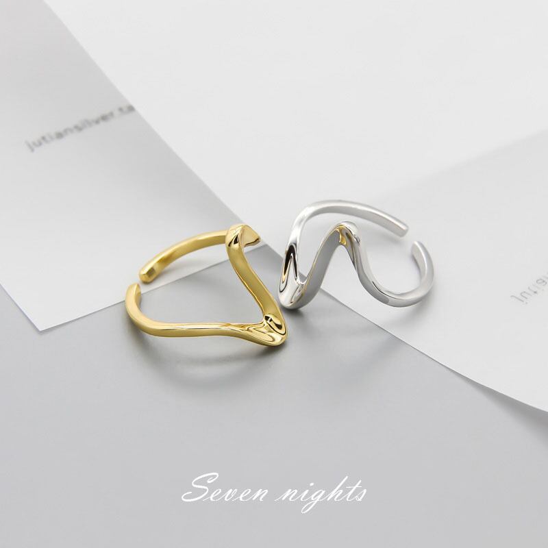 S925几何リング 指輪 ring