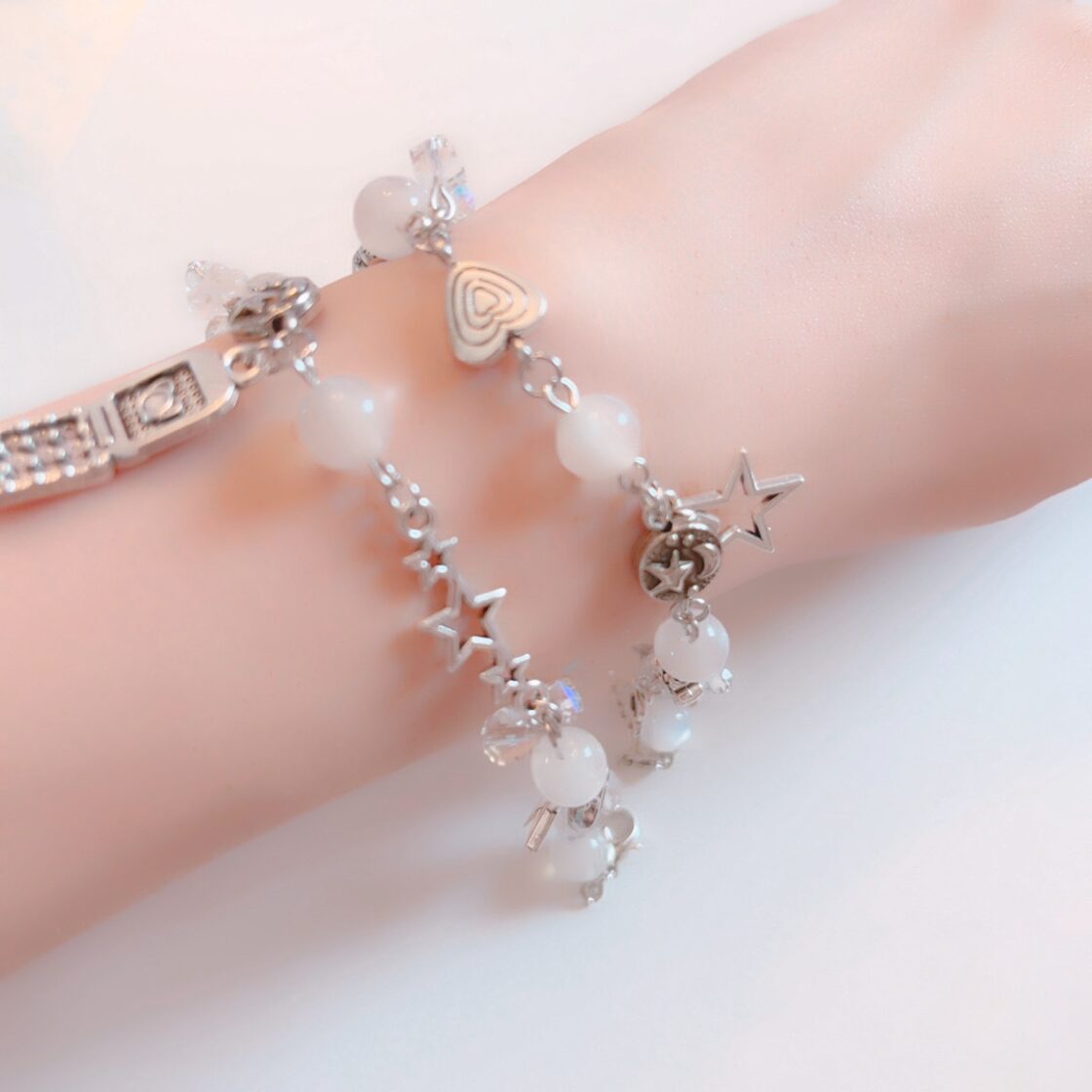 ビーズブレスレット ハンドメイド Y2K フェアリーグランジ 個性的 星 