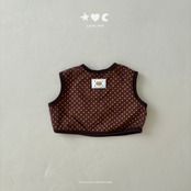 韓国子供服 / LALALAND / 26Autumn / ベベ ハートドット ベスト / 秋服 / ベビー *6M~18M*