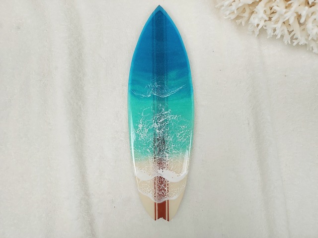 167.オーシャンレジンアート サーフボード型パネル 28㎝