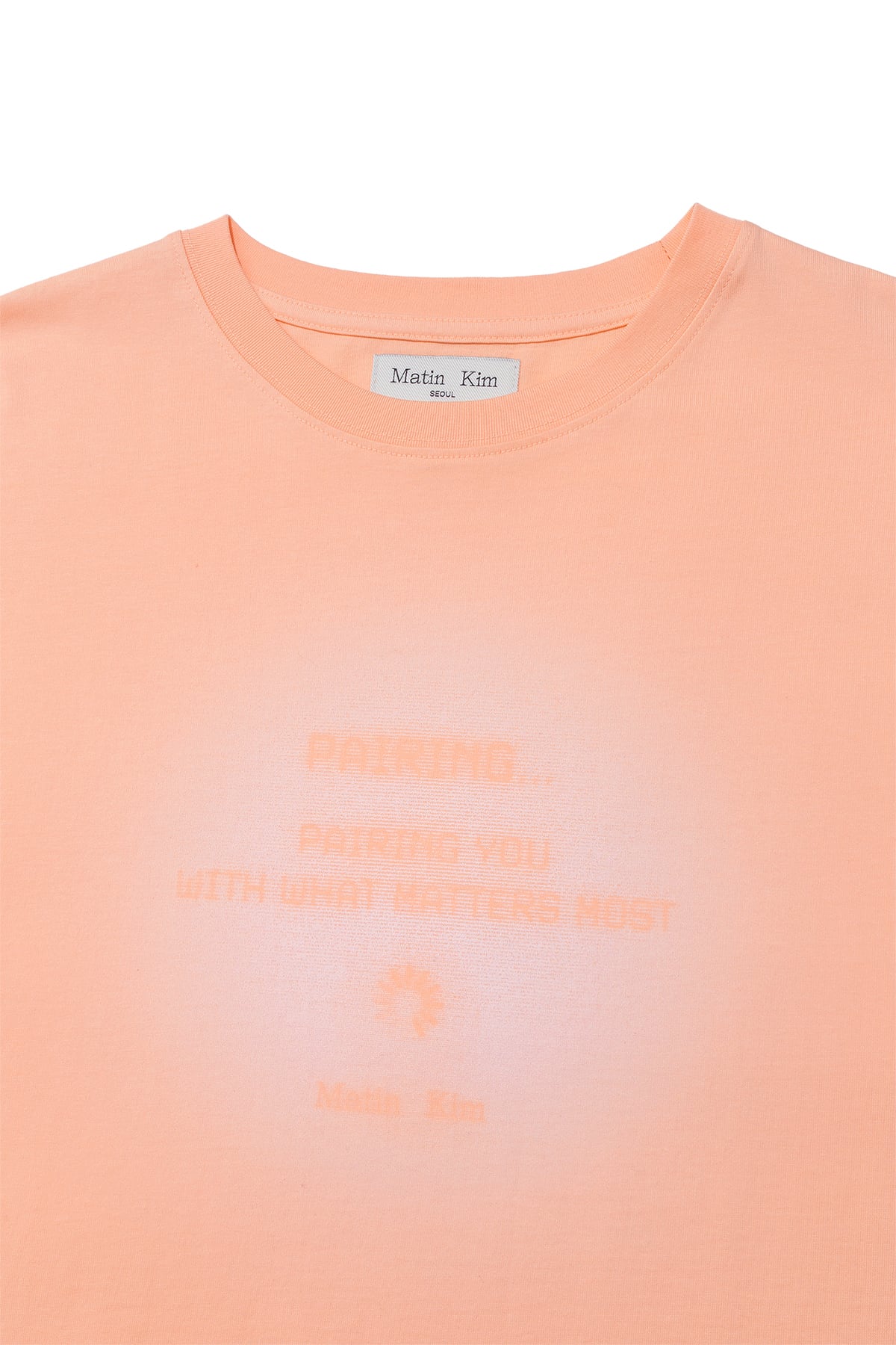 Matin Kim] PAIRING LOGO PRINTING TOP FOR WOMEN IN PEACH 正規