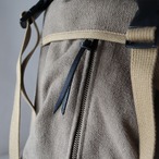 【Deadstock Item】バックパック / Top-flap Draw Backpack / アッシュグレー&ネイビー×バーガンディ・ボトム