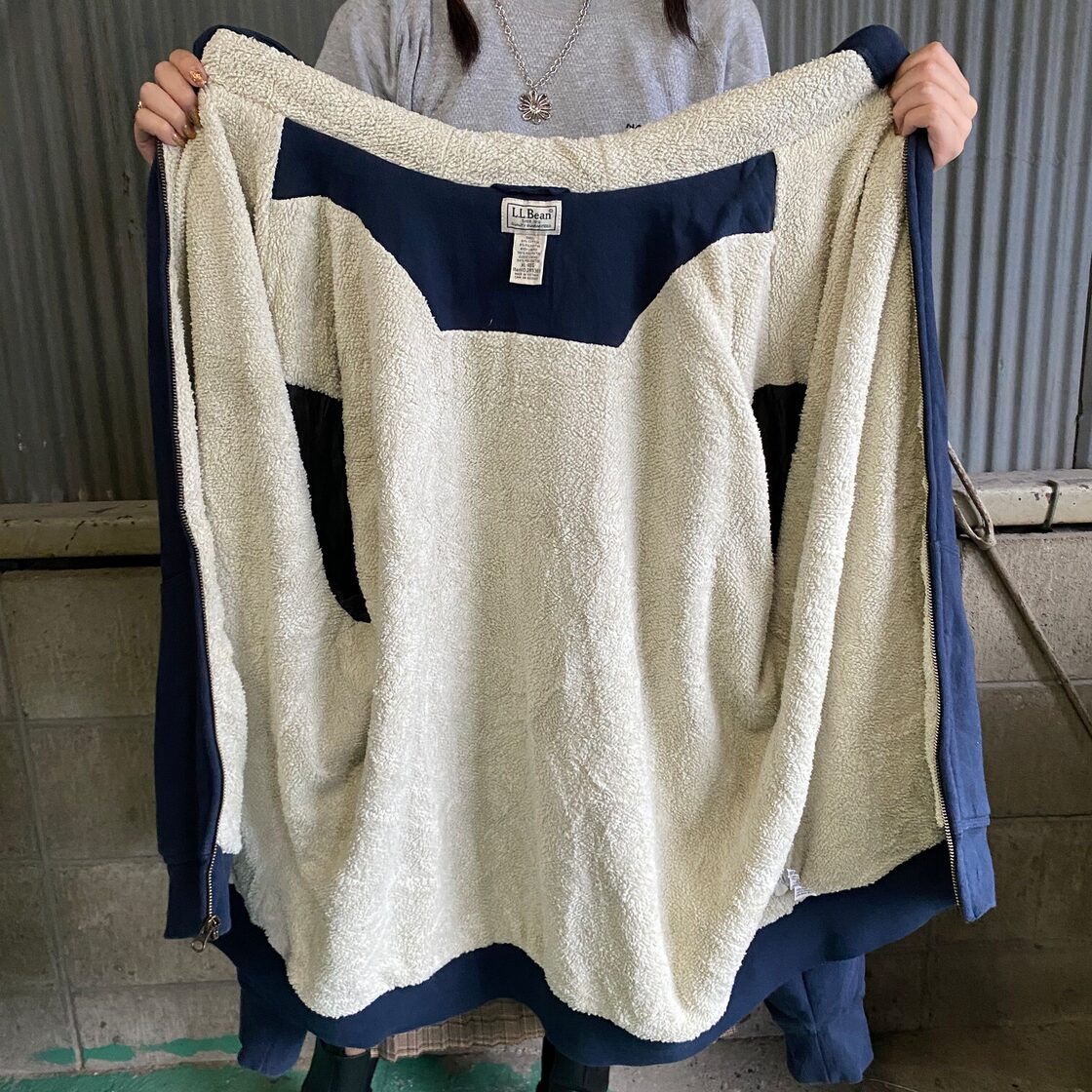 ビッグサイズ L.L.Bean エルエルビーン 裏ボア スウェットパーカー 
