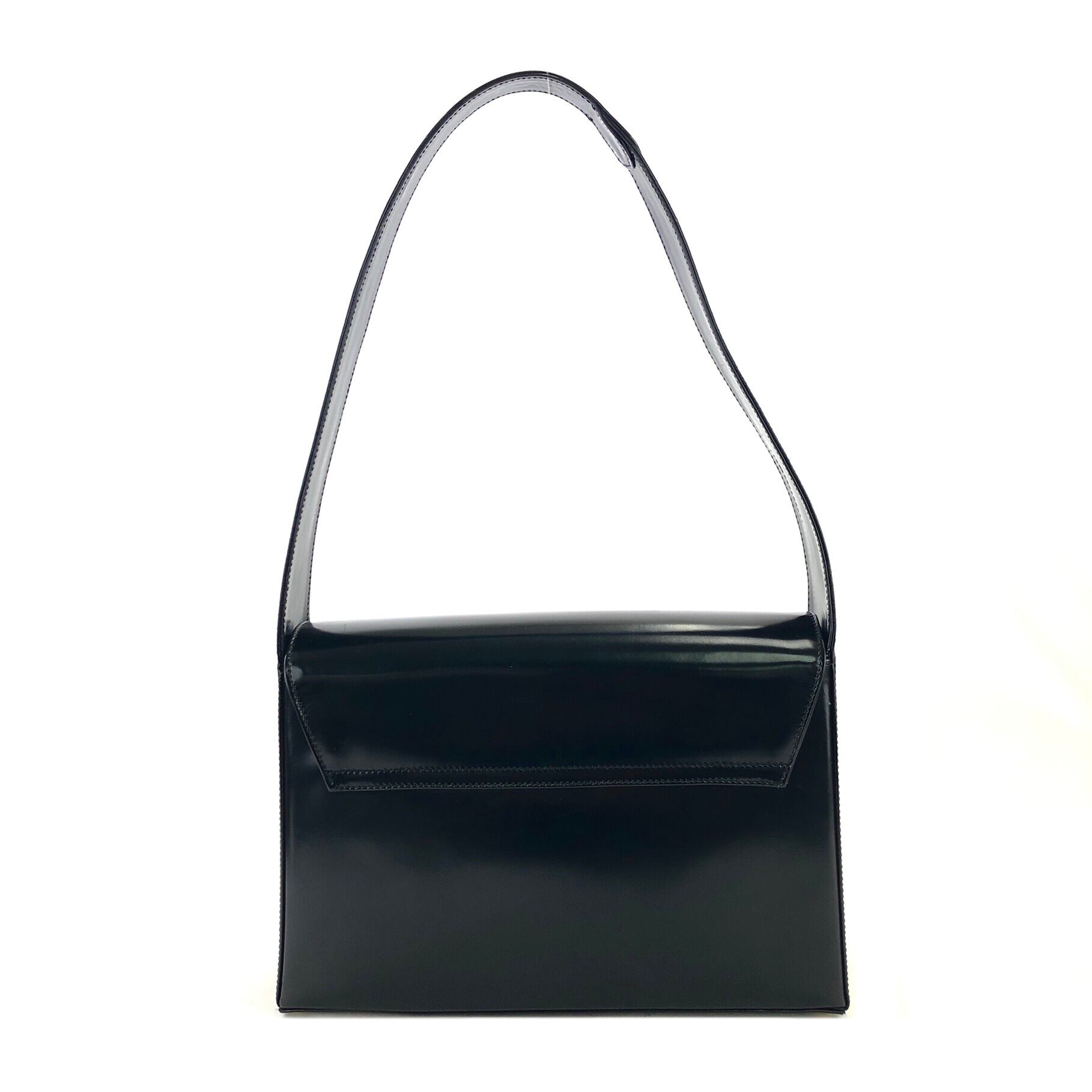 GIVENCHY ジバンシィ ビッグロゴ エナメル ボックス フラップ ホーボー