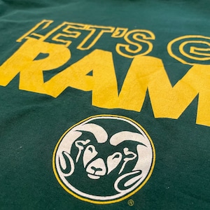 【NCAA】カレッジ コロラド州立大学 RAMS ロゴ プリント 半袖 Tシャツ X-Large us古着