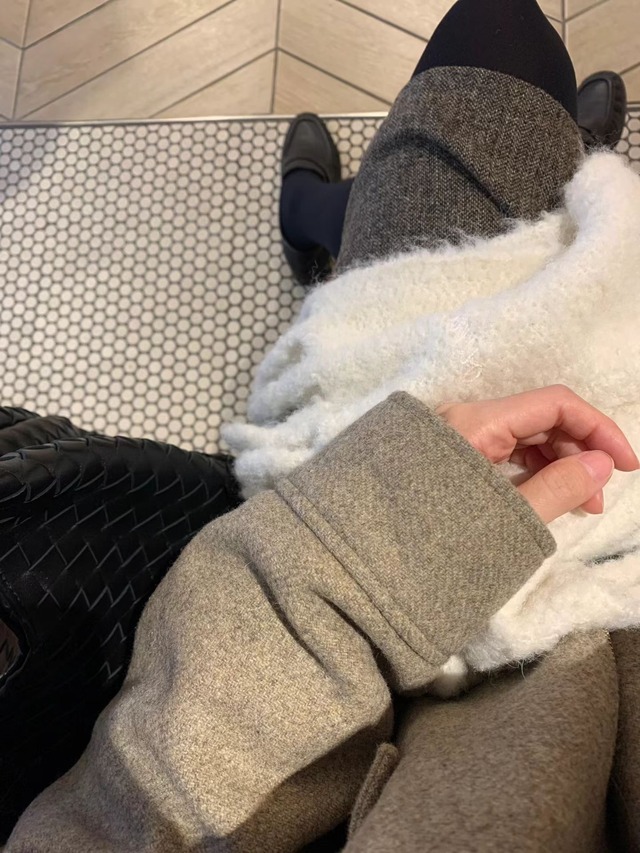 (OUNCE) classic herringbone wool mini skirt / 2color