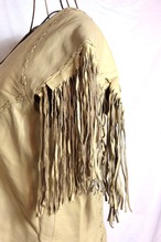 Fringe design lather top