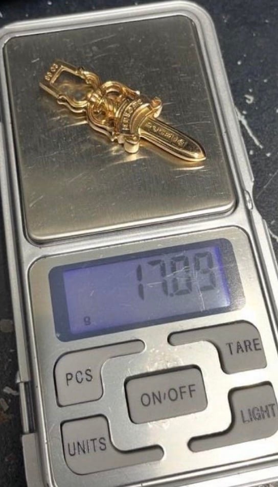 CHROME HEARTS クロムハーツ 22k ダガー ペンダント チャーム