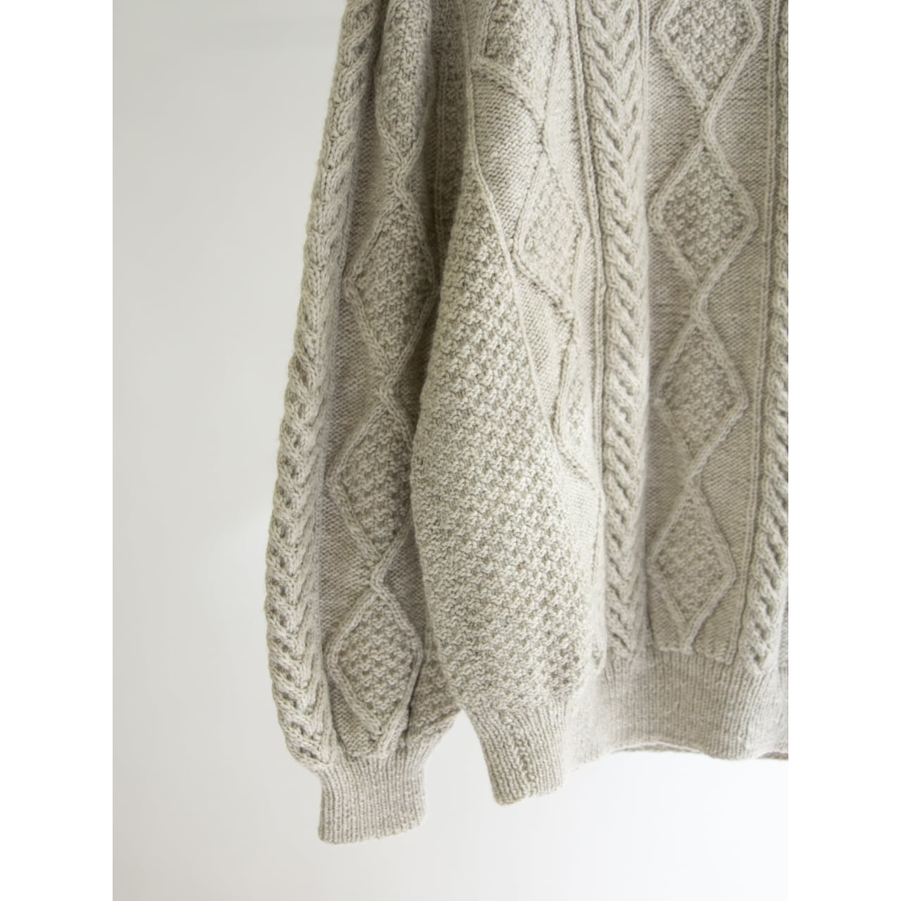 【KOTUKU Dead Stock】Hand Knitted in New Zealand Pullover Sweater（デッドストック ニュージーランド製ハンドニットクルーネックセーター）