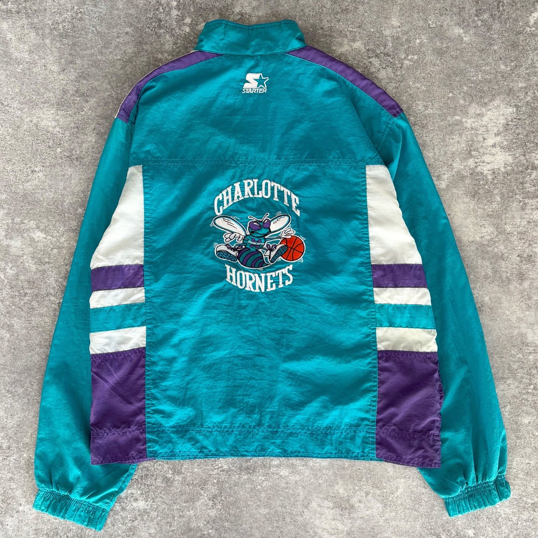 90's シャーロット・ホーネッツ 旧ロゴ刺繍 キッズ ナイロン 90's シャーロット・ホーネッツ 旧ロゴ刺繍 キッズ ナイロン