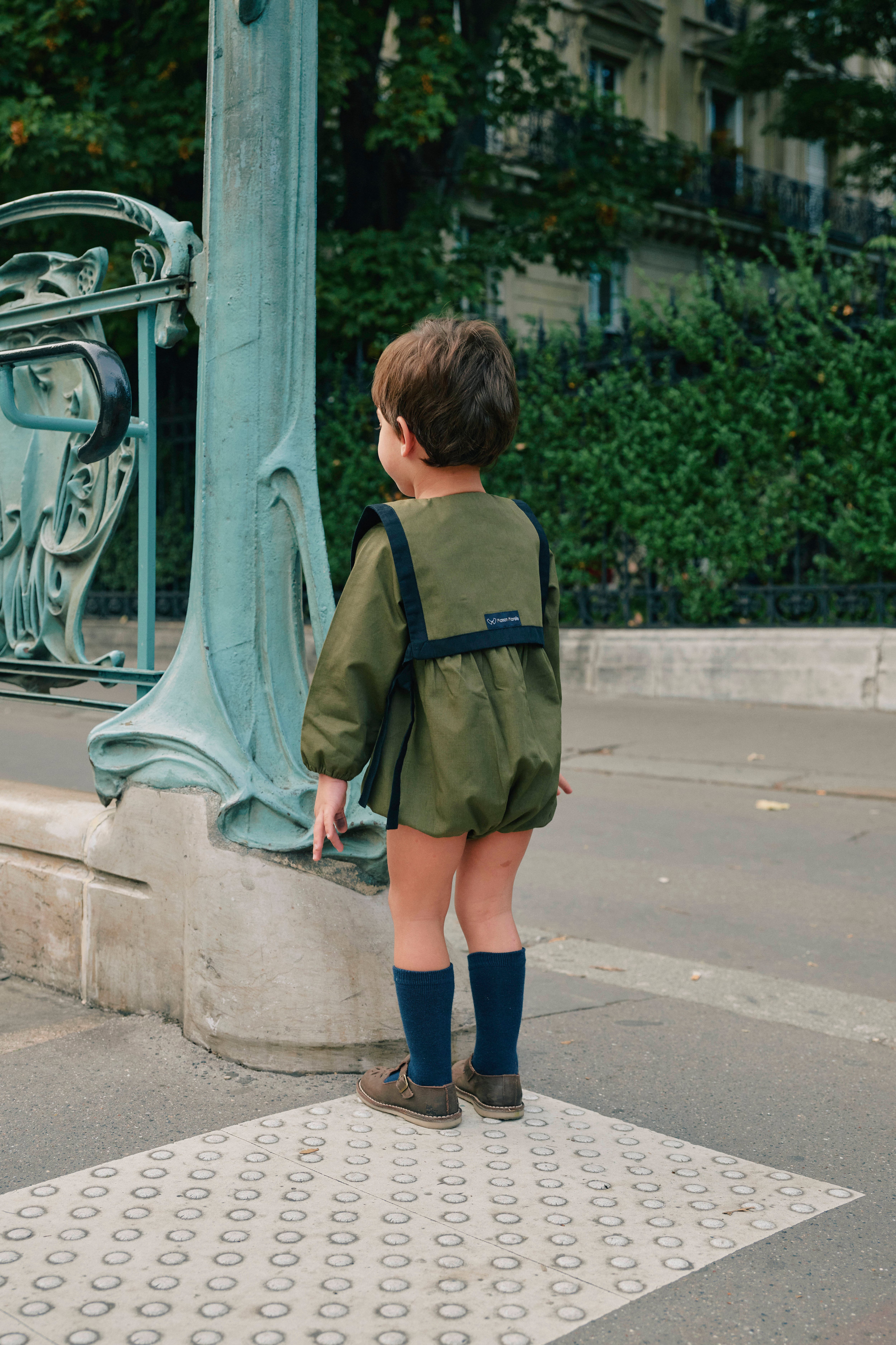 【予約/送料無料】Romper ALMA - green / Maison Marelle
